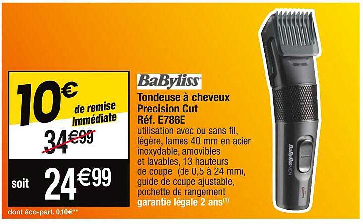 babyliss tondeuse à cheveux precision cut