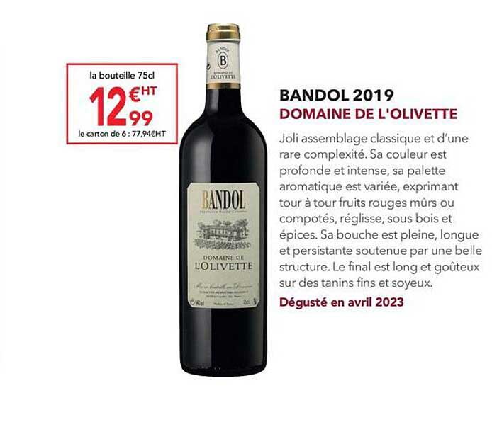 bandol 2019 domaine de l'olivette