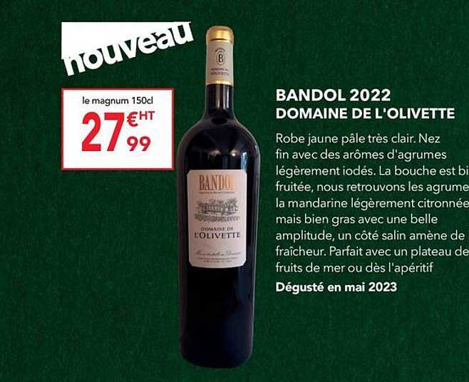 Bandol 2022 Domaine De L'olivette