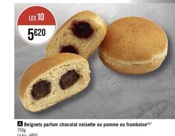 Beignets Parfum Chocolat Noisette Ou Pomme Ou Framboise