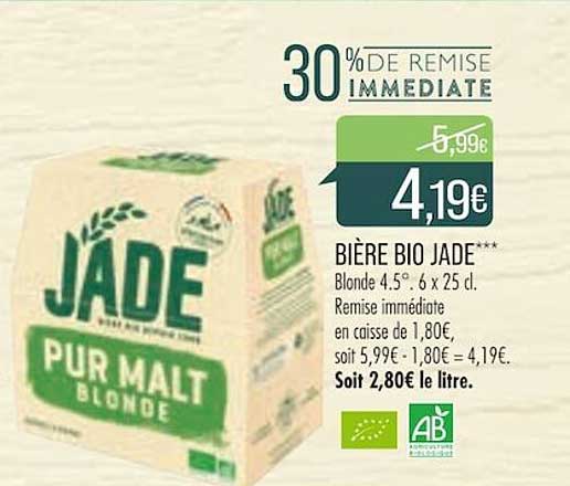 Bière Bio Jade