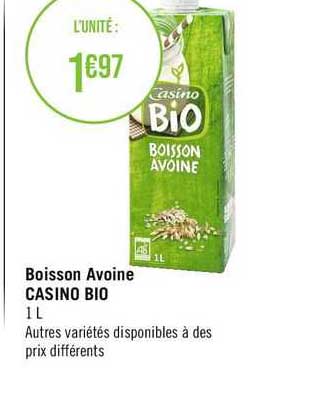 Boisson Avoine Casino Bio