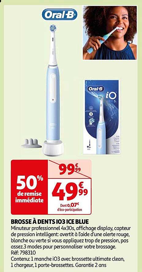 brosse à dents i03 ice blue oral-b