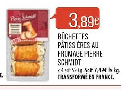 bûchettes pâtissières au fromage pierre schmidt