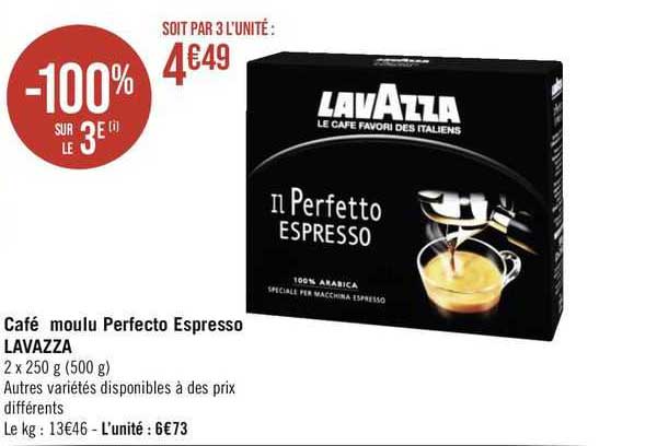 café moulu perfecto espresso lavazza
