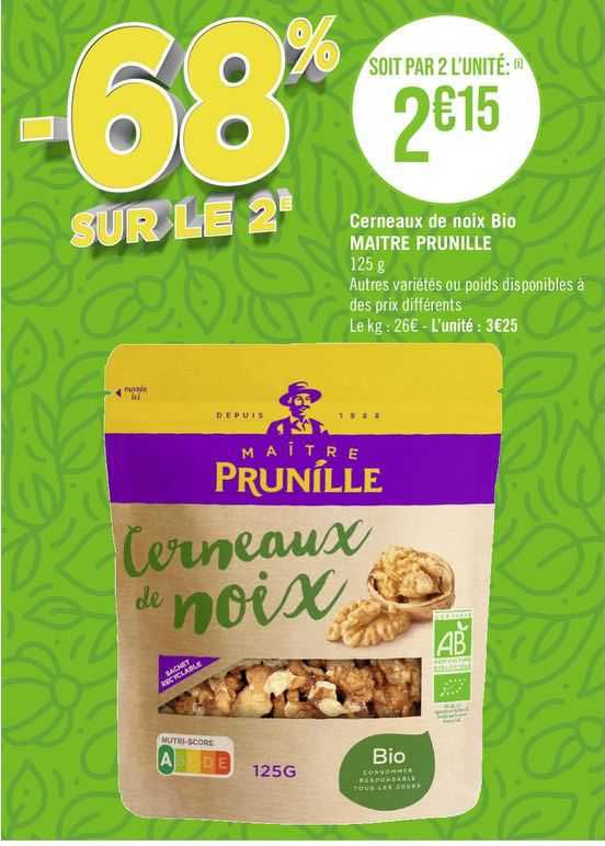 cerneaux de noix bio maître prunille