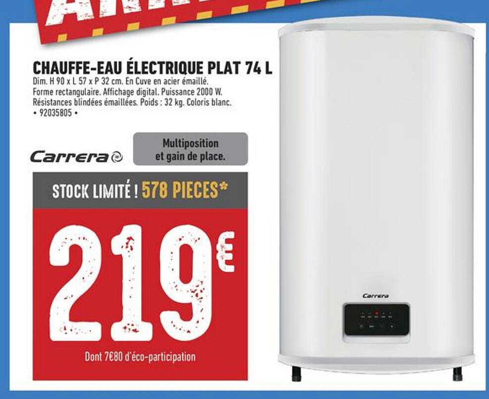 chauffe-eau électrique plat
