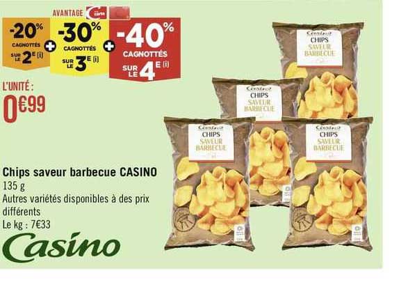Chips Saveur Barbecue Casino