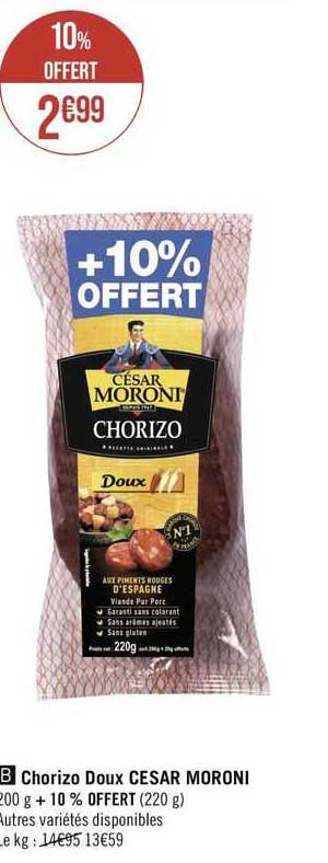 Chorizo Doux César Moroni