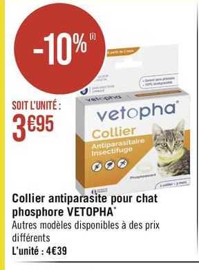 collier antiparasite pour chat phosphore vetopha