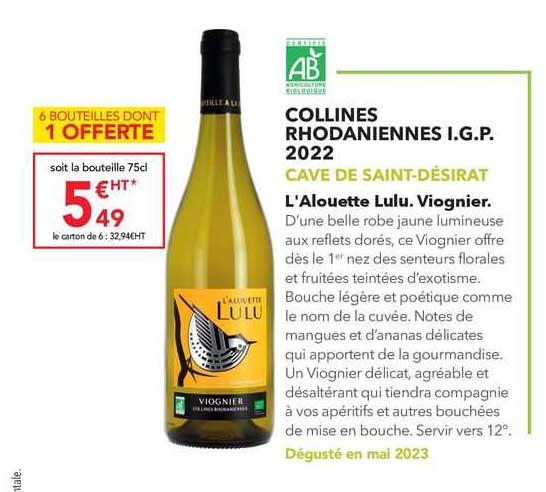 collines rhodaniennes igp 2022 cave de saint-désirat