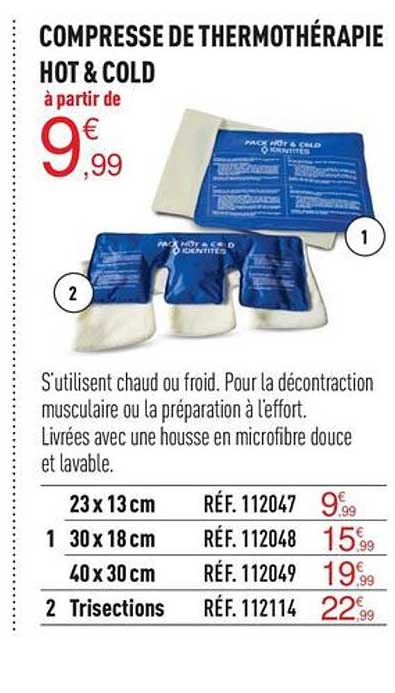 compresse de thermothérapie hot & cold