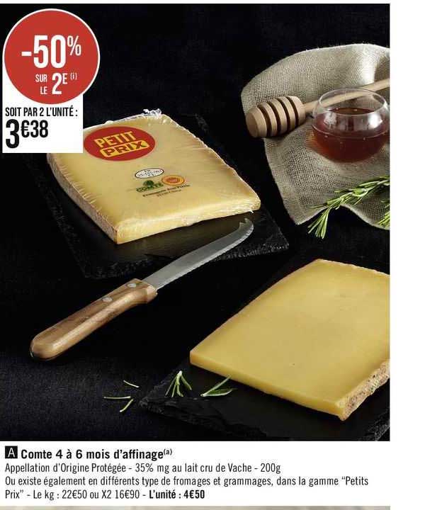 comte 4 à 6 mois d'affinage