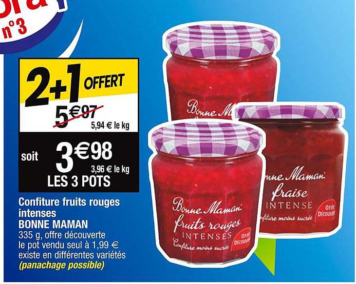 confiture fruits rouges intenses bonne maman