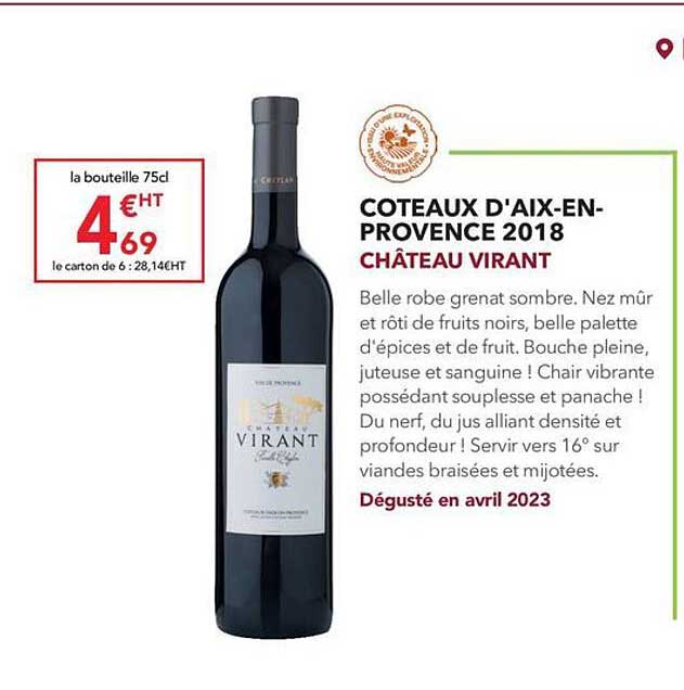 coteaux d'aix-en-provence 2018 château virant