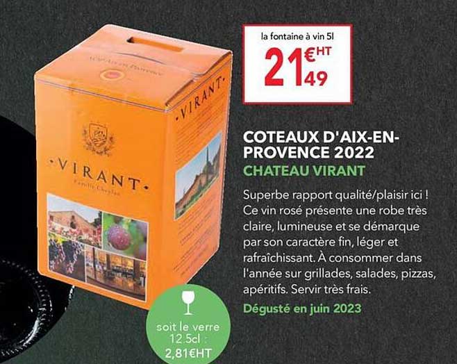 côteaux d'aix-en-provence 2022 château virant