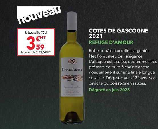 côtes de gascogne 2021 refuge d'amour