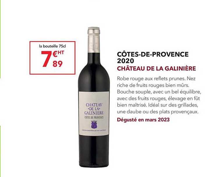 côtes-de-provence 2020 château de la galinière