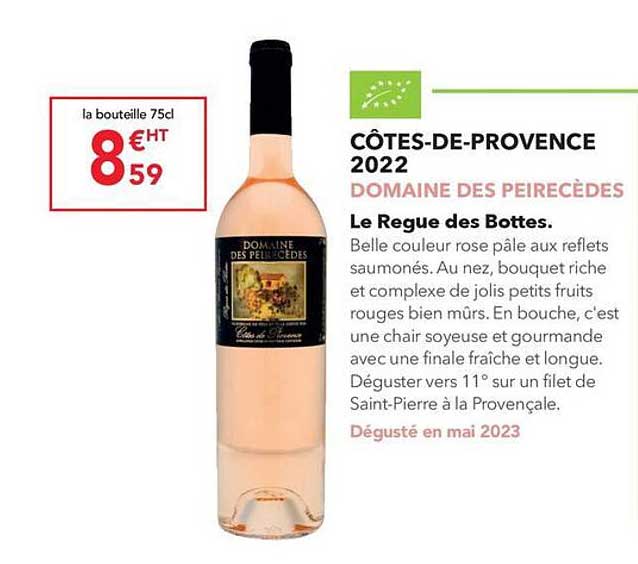 côtes-de-provence 2022 domaine des peirecèdes le règue des bottes.