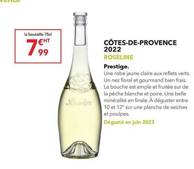 côtes-de-provence 2022 roseline prestige.