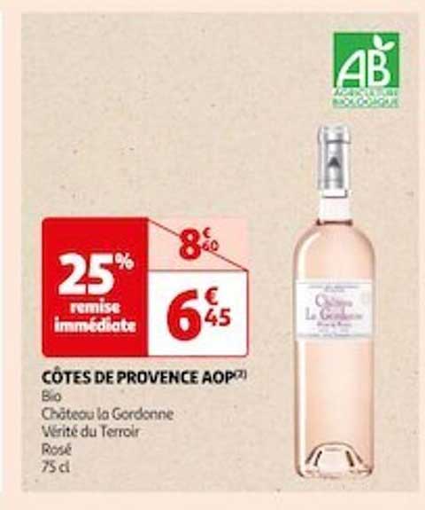 côtes de provence aop bio château la gordonne