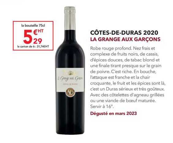 côtes-du-duras 2020 la grange aux garçons