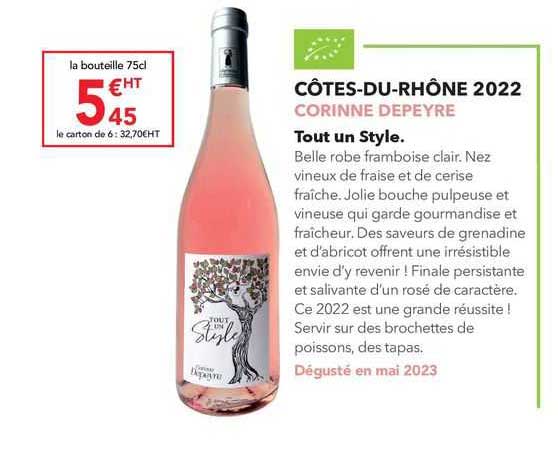 côtes-du-rhône 2022 corinne depeyre tout un style