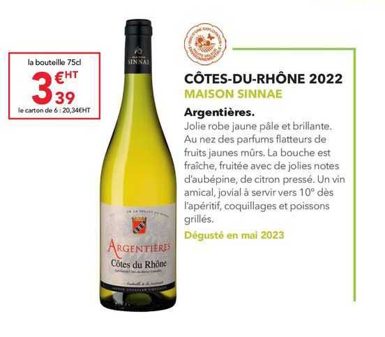 côtes-du-rhône 2022 maison sinnae argentières