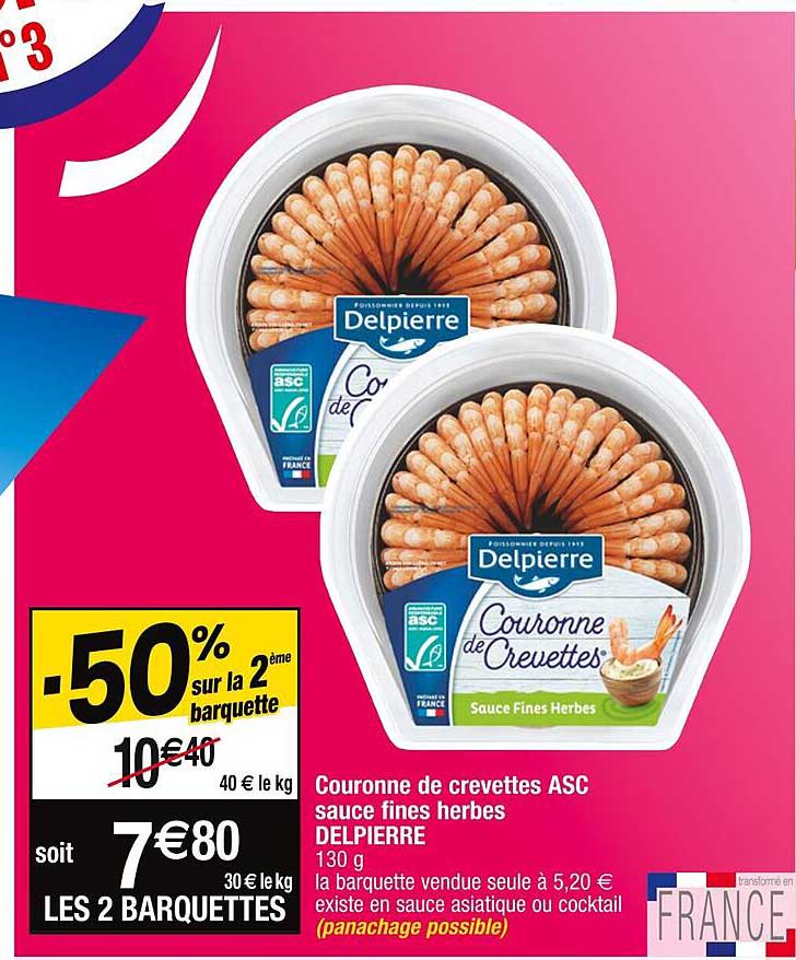 Couronne De Crevettes Asc Sauce Fines Herbes Delpierre