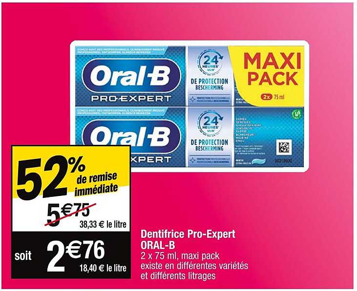 dentifrice pro-expert oral-b