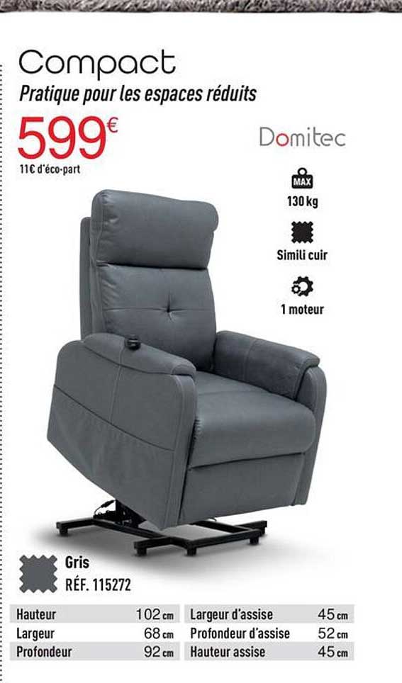 domitec compact pratique pour les espaces réduits