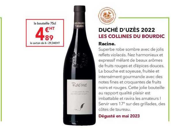 duché d'uzès 2022 les collines du bourdic racine