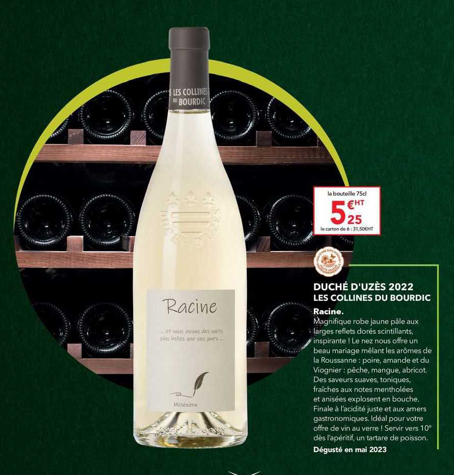 duché d'uzès 2022 les collines du bourdic racine