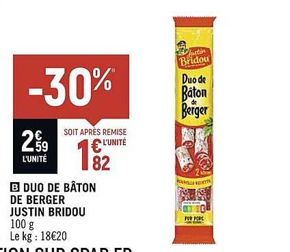 duo de bâton de berger justin bridou