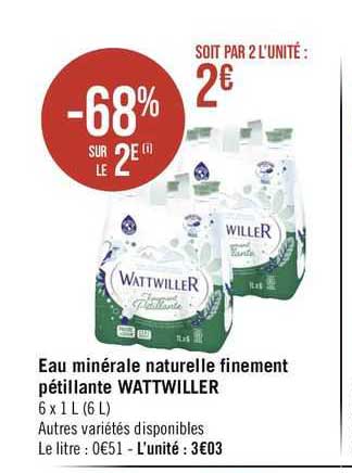 eau minérale naturelle finement pétillante wattwiller