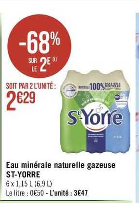 Eau Minérale Naturelle Gazeuse St-yorré