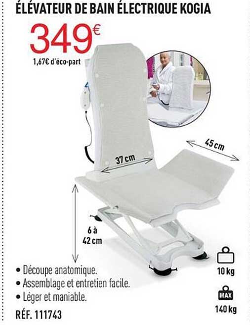 élévateur de bain électrique kogia
