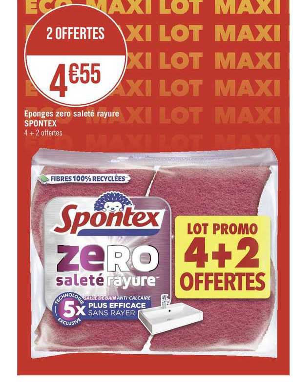 éponges zéro saleté rayure spontex