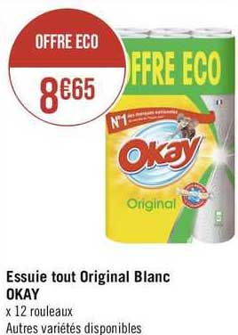 essuie tout original blanc okay