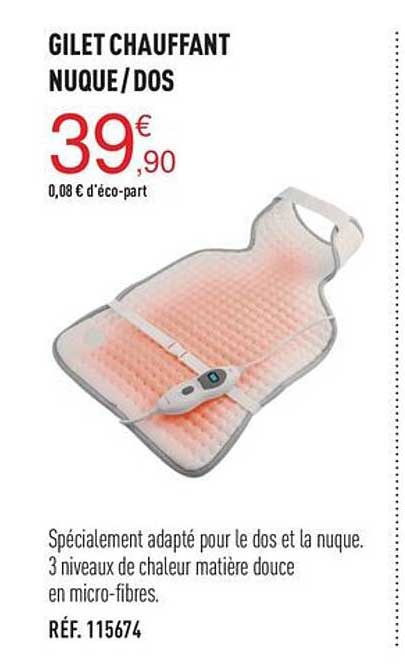 gilet chauffant nuque ou dos