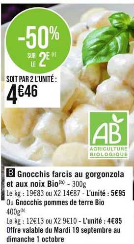 Gnocchis Farcis Au Gorgonzola Et Aux Noix Bio Ou Gnocchis Pommes De Terre Bio