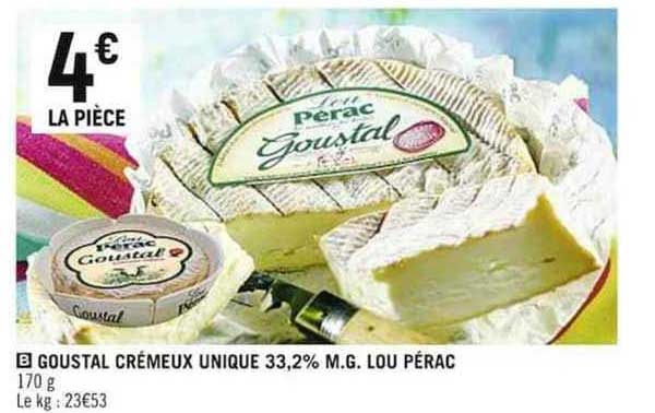 goustal crémeux unique 33,2% m.g. lou pérac