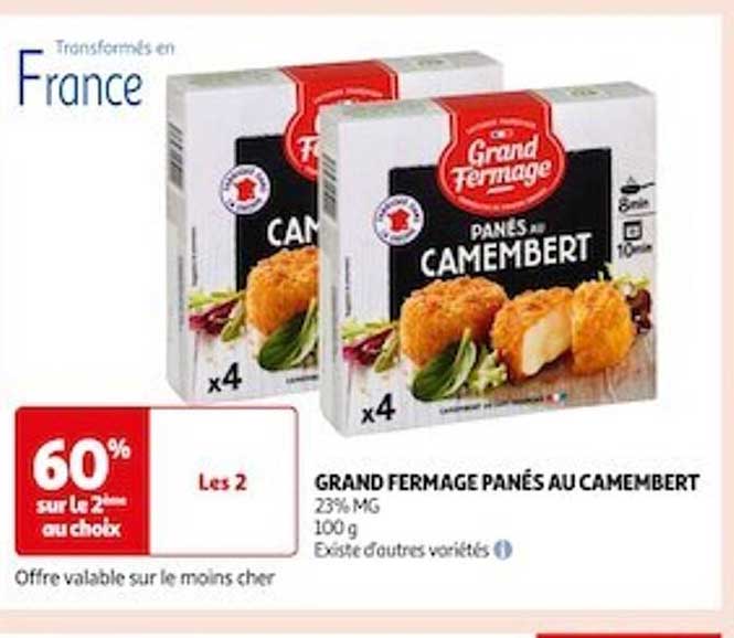 grand fermage panés au camembert