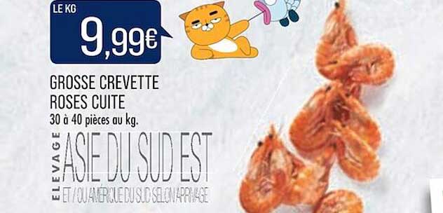 grosse crevette roses cuite