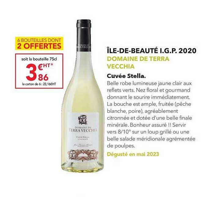 île-de-beauté i.g.p 2020 domaine de terra vecchia cuvée stella.