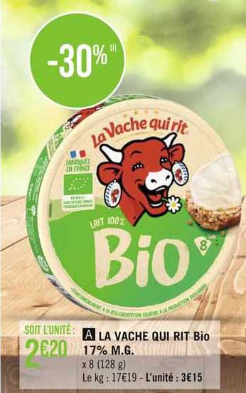 la vache qui rit bio 17% m.g.