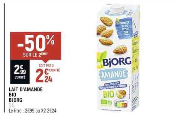 lait d'amande bio bjorg