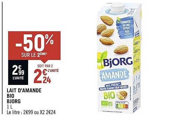 lait d'amande bio bjorg