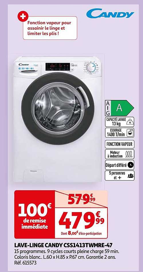 lave-linge candy css1413twmre-47