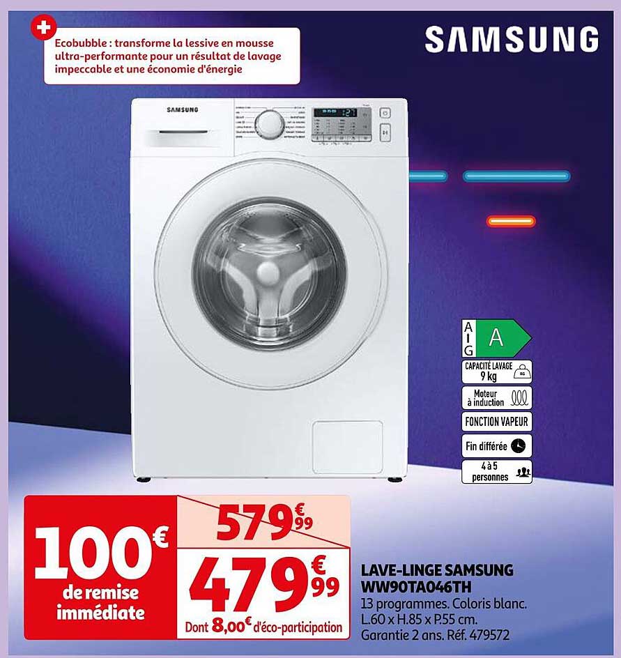 lave-linge samsung ww90ta046th